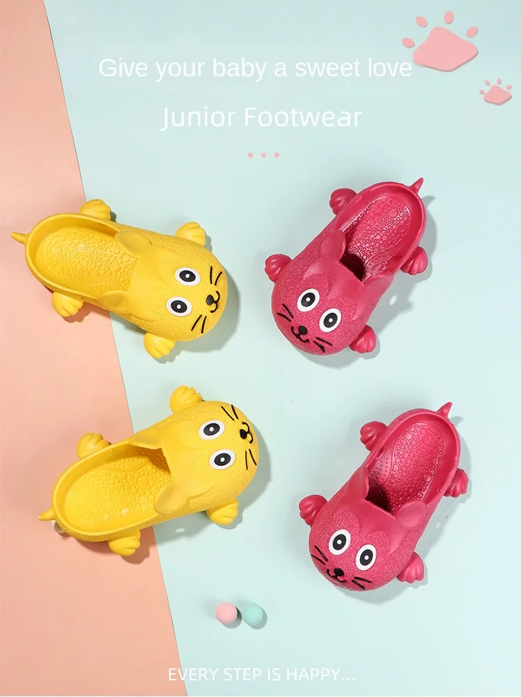 

2020 new summer cute 3d cartoon slippers for children indoor and outdoor baotou boys and girls wear beach slippers