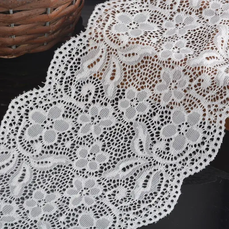 5 ярдов различной ширины черно белая кружевная отделка лента эластичная