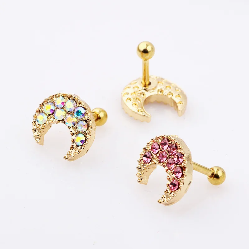 1 шт. 16 г кольцо для губ серьги хрящевой трагус штанга-гвоздики пирсинг в виде