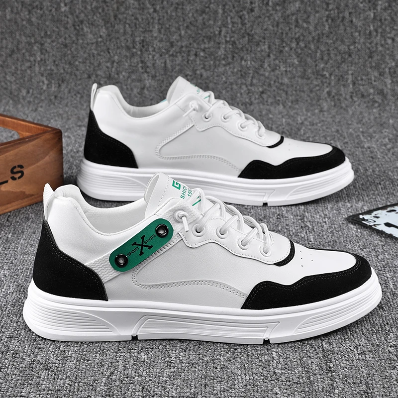 

Popular 2021 Casual Sneakers For Male Fashion Pu Leather Men Shoes Comfortable Walking Shoes Men Anti Slip Man Flats Casual Shoe