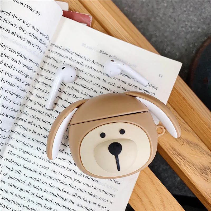 Чехол для Airpods с милыми мультяшными рисунками, силиконовые беспроводные Bluetooth наушники, защитный чехол для Apple Airpods, гарнитура, зарядная коробка