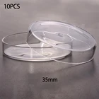 Лабораторная поставка, диаметр 35 мм, 10 шт., менее хрупкие четкие прозрачные чаши Петри, стерильный химический инструмент, доступный для клеток