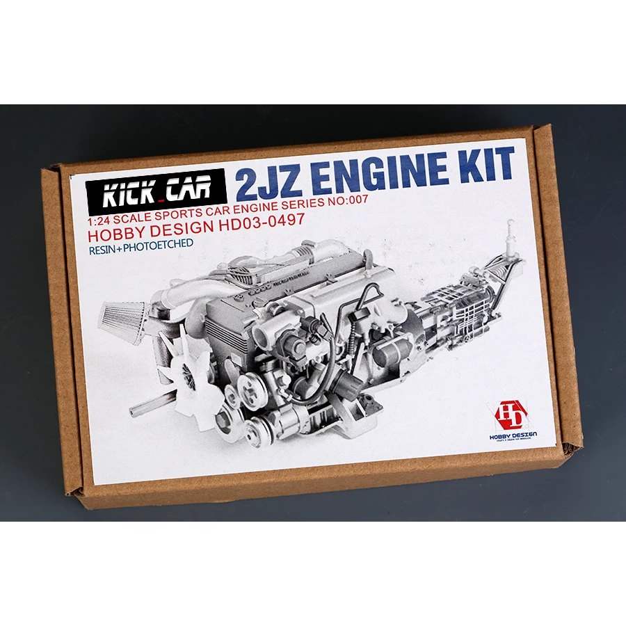 Hobby Design 1/24 Toyot 2JZ комплект двигателя (смола + полиэтилен) HD03-0497 модель автомобиля