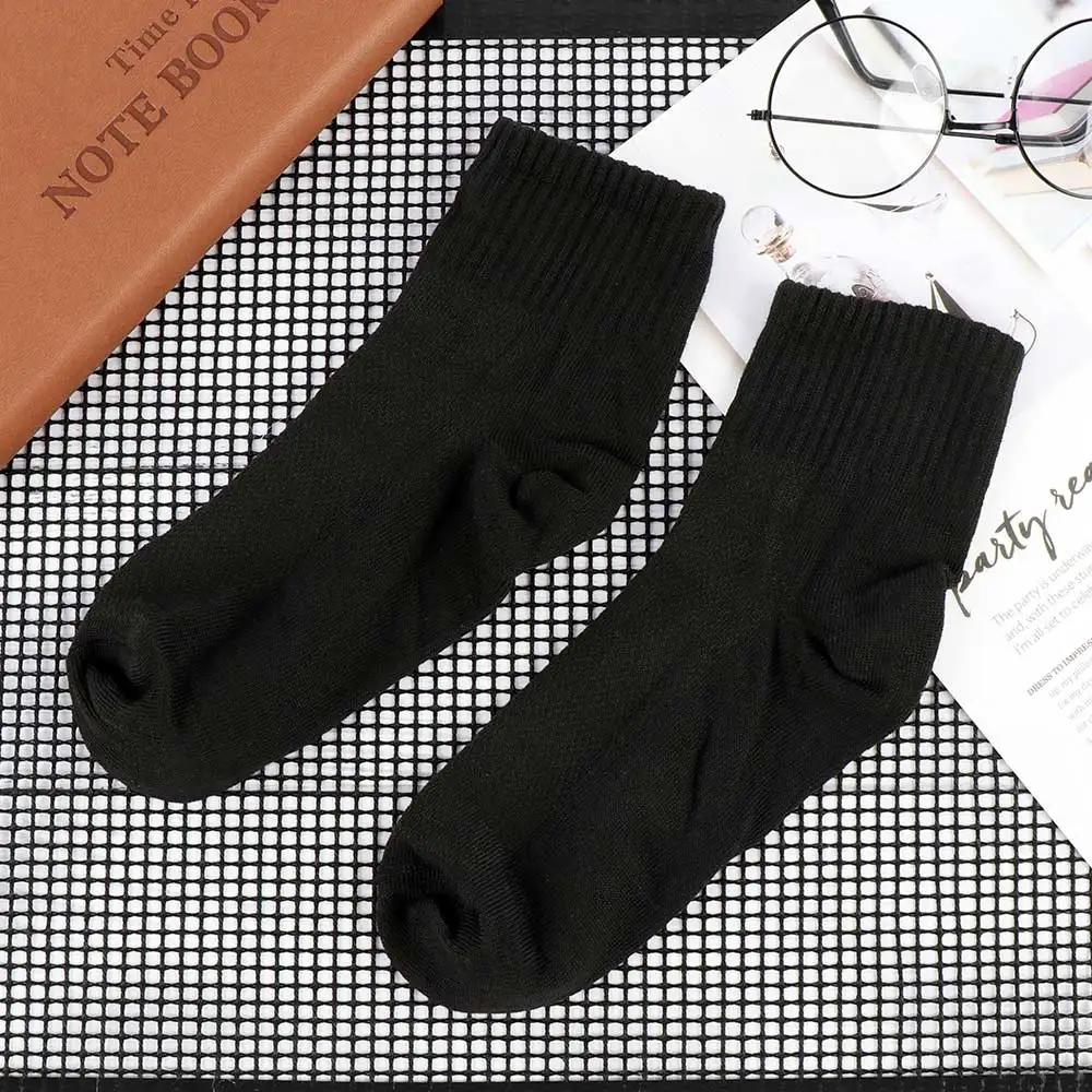 Носки мужские длинные 5 пар/лот Теплые повседневные Мягкие однотонные хлопковые