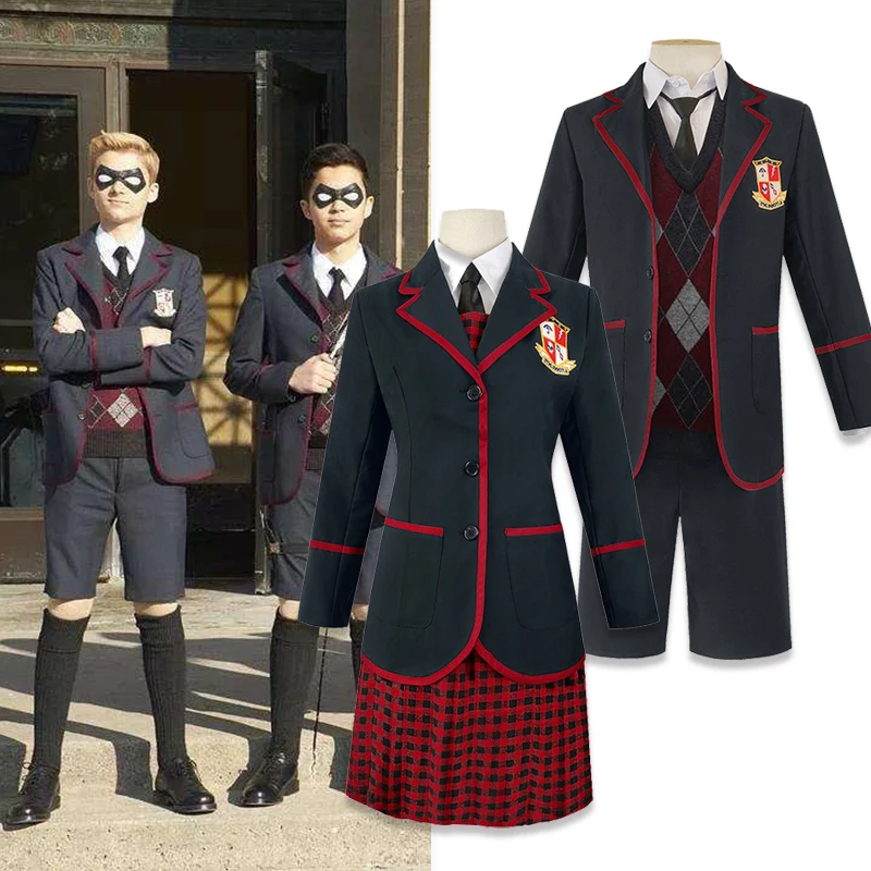 Woman Men 6 PCS The Umbrella Academy Number Five Cosplay Costume Halloween Dresses College Clothing