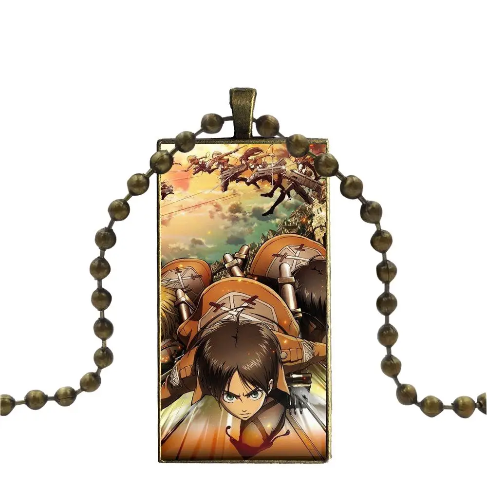 Аниме Атака Титанов Скаутинг для женщин детей ожерелье с бронзовым покрытием