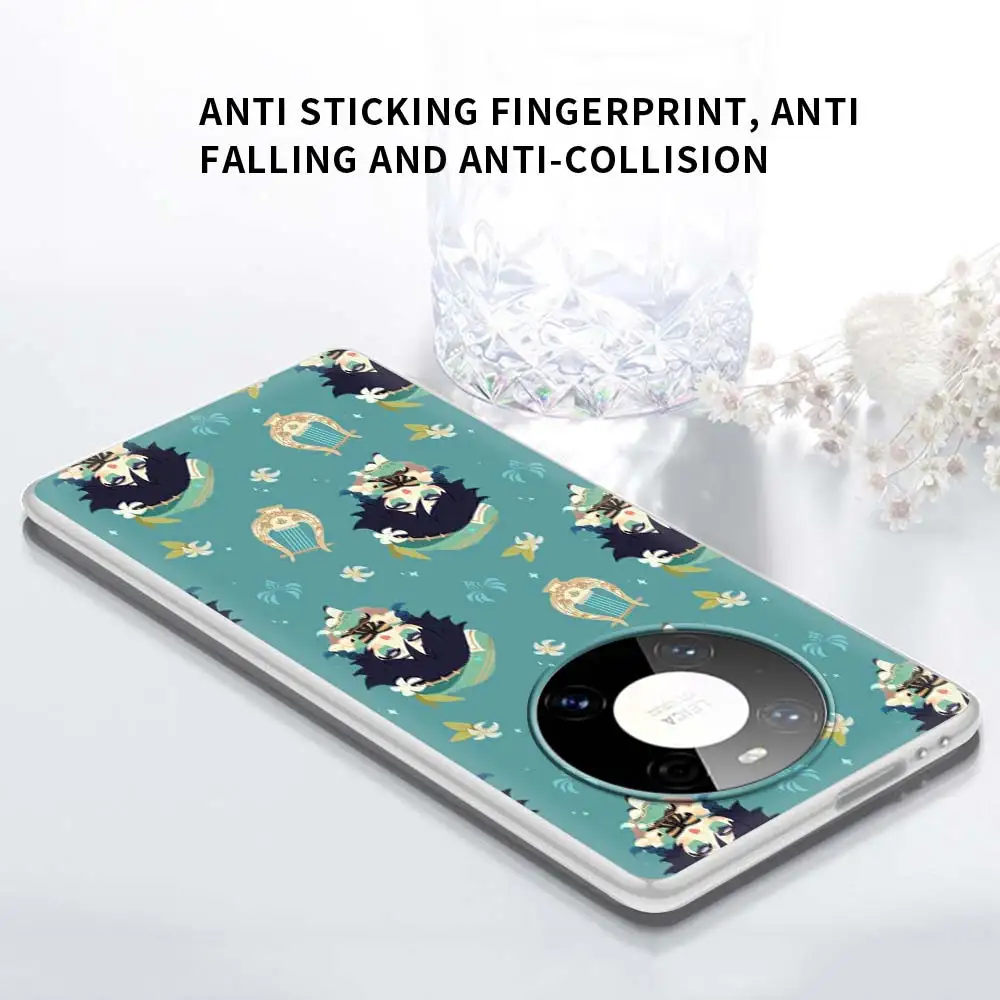 

games Genshin Impact Cute Venti Phone Case For Huawei Y6 Y7 Y9 2019 Y8p Y6p Y5p Y8s Y9a Y7a Mate 20 Lite Soft Matte Funda Cover