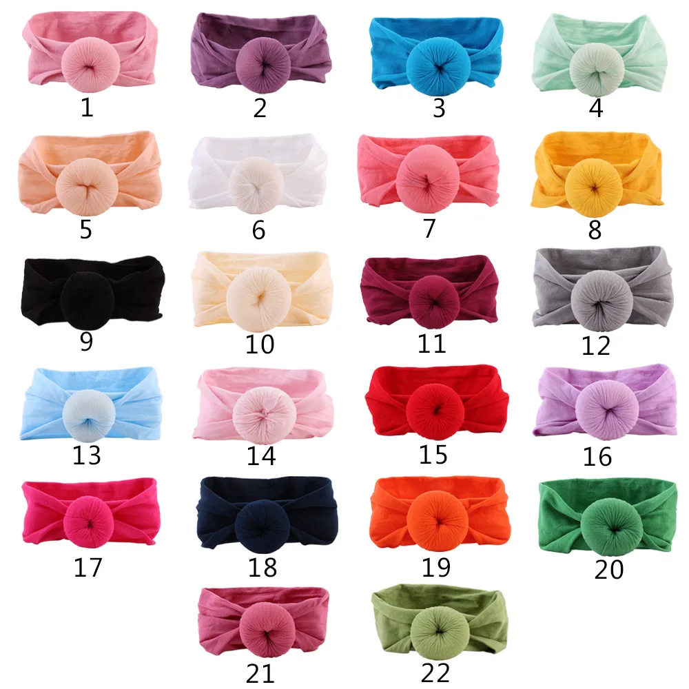 Multitrust-Diadema con lazo grande para ni&ntilde;a y beb&eacute;, turbante el&aacute;stico, envoltura para la cabeza, 0-6 a&ntilde;os-1