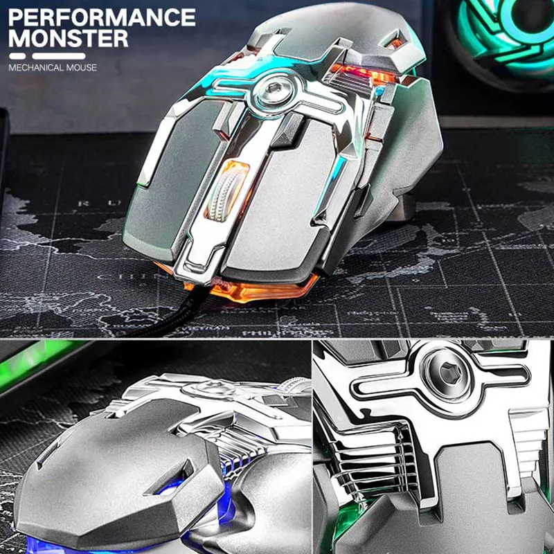 V15 механические 8-кнопка Мышь четырехходовой ролик Эргономика игры OD889 |