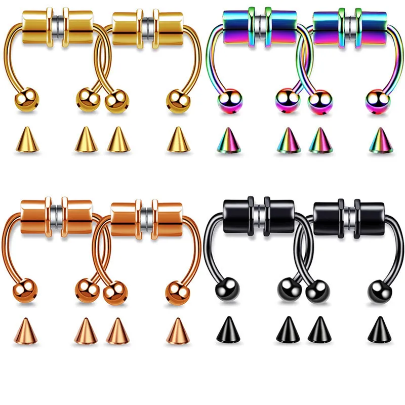 Кольцо кольцо для носа из нержавеющей стали унисекс в стиле панк|Украшения тела| |