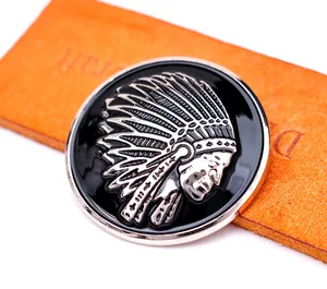 10X блестящий серебристый черный Юго-Восточной индийской головки, кожевенное ремесло, седельный ремень, CONCHOS screw Back