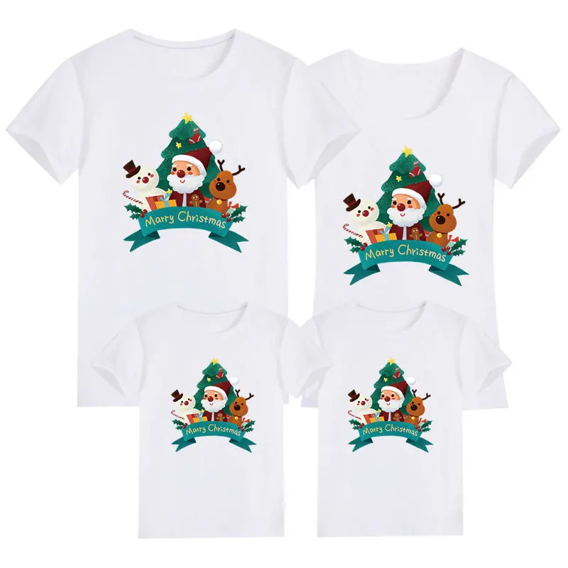 2021 moda de Navidad pap&aacute; mam&aacute; ni&ntilde;os familia coincidentes trajes Madre Padre beb&eacute; camiseta ropa para familia regalo de A&ntilde;o Nuevo-4