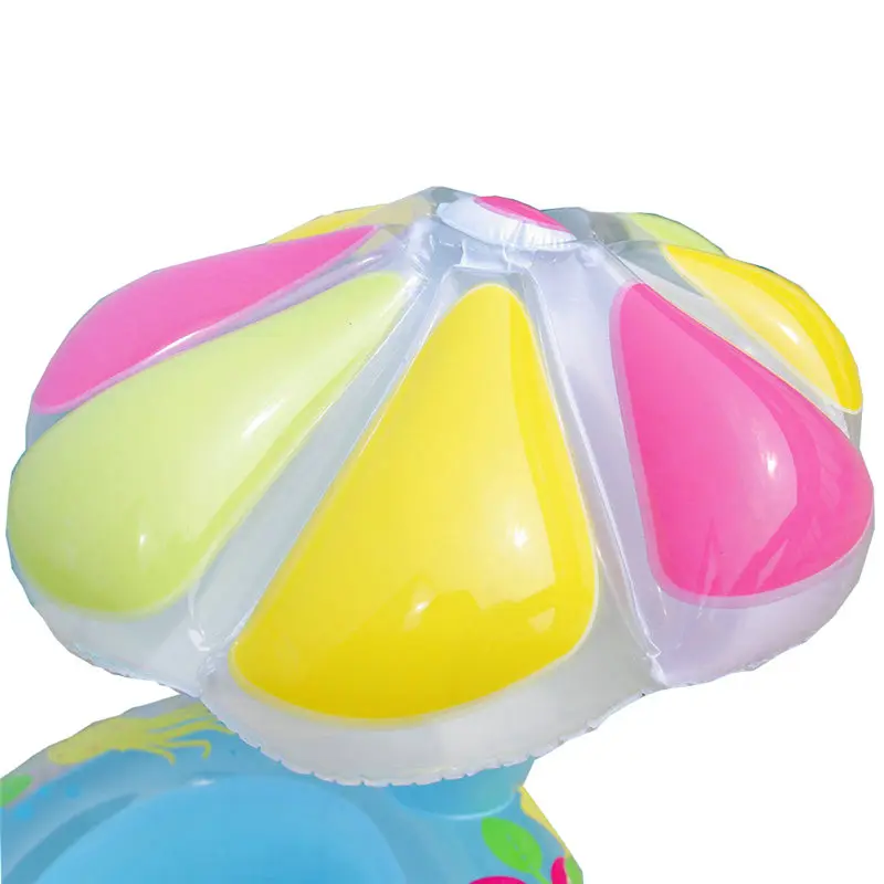 

Baby Mushroom Ring Kids Summer Inflatable Swim Seat Pool Umbrella Inflatable Swim Circle Water Fun Pool Toy For 0-3 Years Old