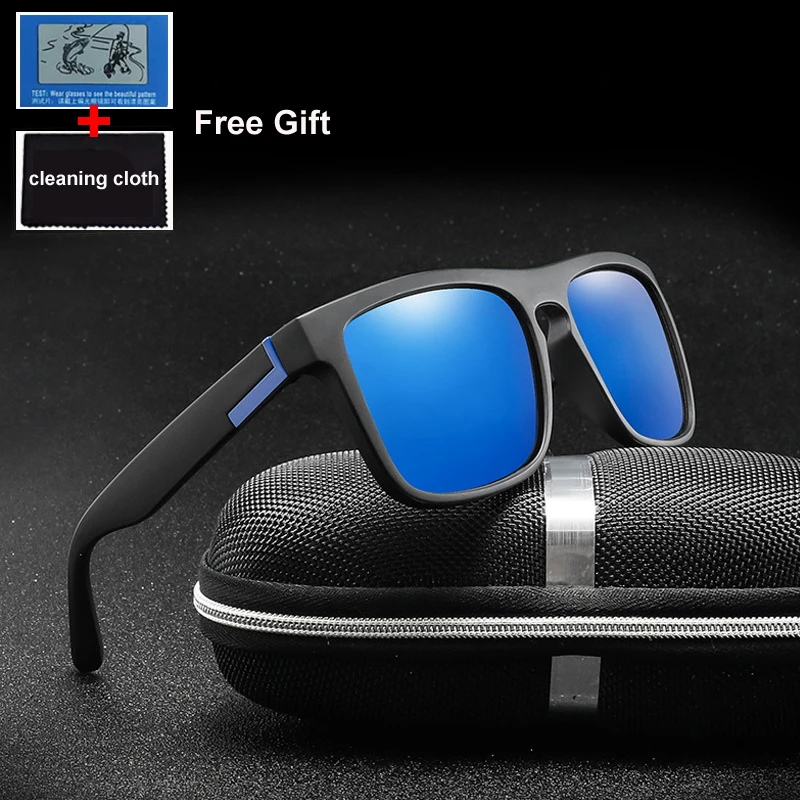 

Men Polarized TR90 Sunglasses Vintage Anti-UV Driving Driver Black Goggles Eyewear Rectangle Shades Men Oculos masculino 2022