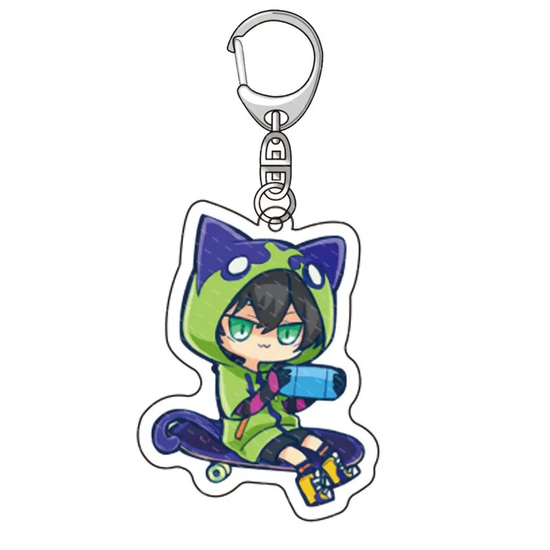 

SK8 The Infinity Keychains Cosplay Miya Langa Reki Cherry Blossom Plastic Keyring Kawaii Pendants Fashon Jewerly Gifts Keychains