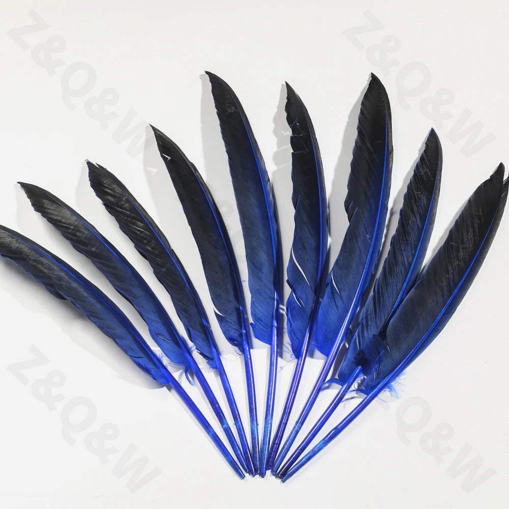

Gray natural 25-30CM (10-12 inches) goose wing feather dyed Baolan 50-100PCS DIY handmade headdress mask fan material