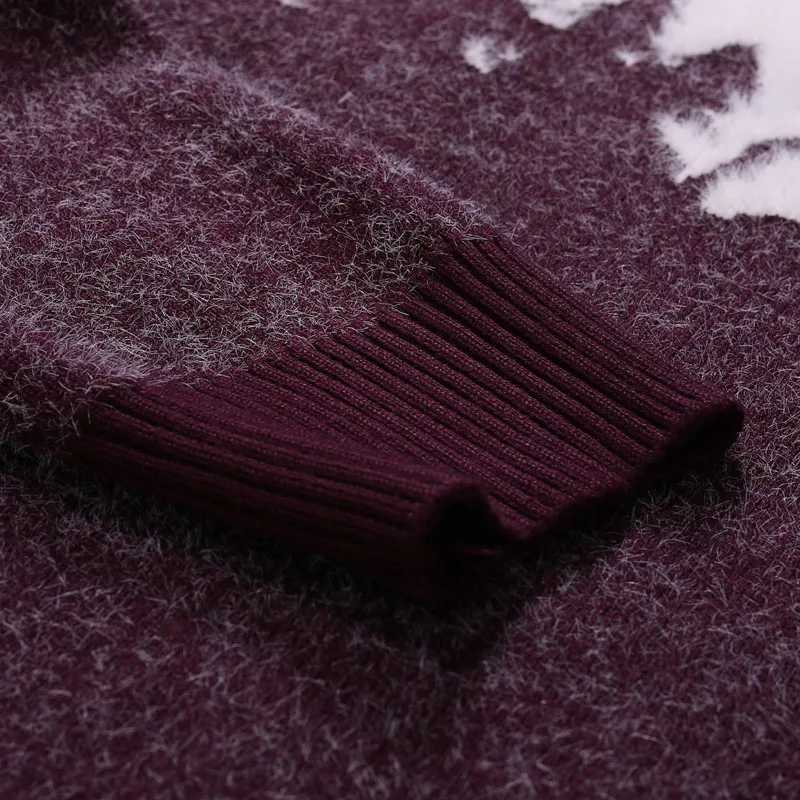 

2020 Winter Christmas Sweater Christmas Tree Deer Print Mens Sweaters Casual O-neck Male Pullovers Slim Sweaters Mens Clothes