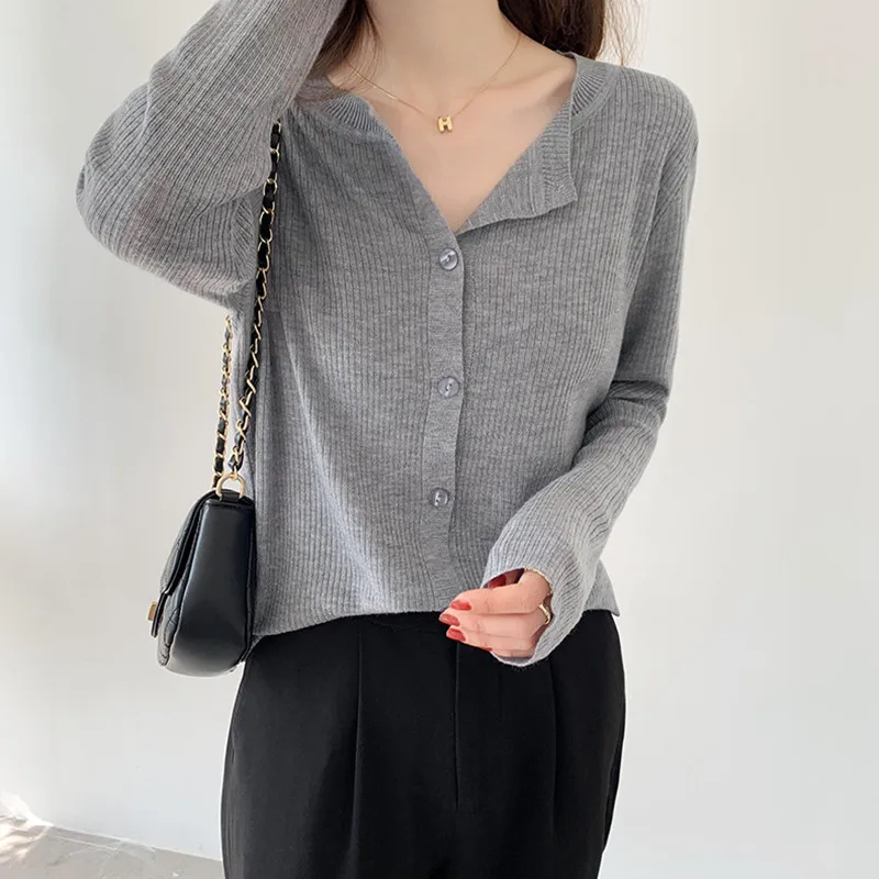 

Alien Kitty 2021 New Autumn Ladies Knitted Cardigan Single-Breasted Long-Sleeved Slim O Neck Fashion Casual Hot Classic Sweater
