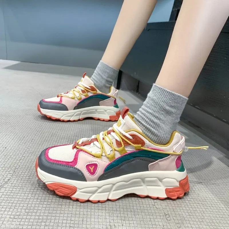 

Women's vulcanized shoes 2021 Spring Colorful Women Sneakers Fashion Girls Casual Shoes Flat Sole Sport Shoes Woman