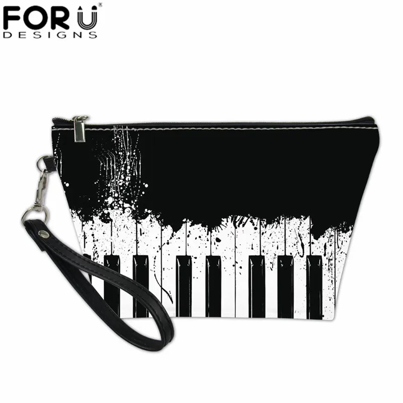 L5282Z8 FORUDESIGNS Women Makeup Pouch Organizer Travel Toiletries Bag Piano Notes Waterproof Small Bags for Ladies Handbag Cosmetic Bag - Color: L5282Z8