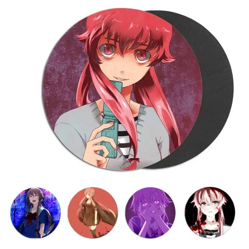

RuiCaiCa Gasai Yuno Large Mouse pad PC Computer mat Anti-Slip Laptop PC Notebook 22x22cm Circular Mouse Mat