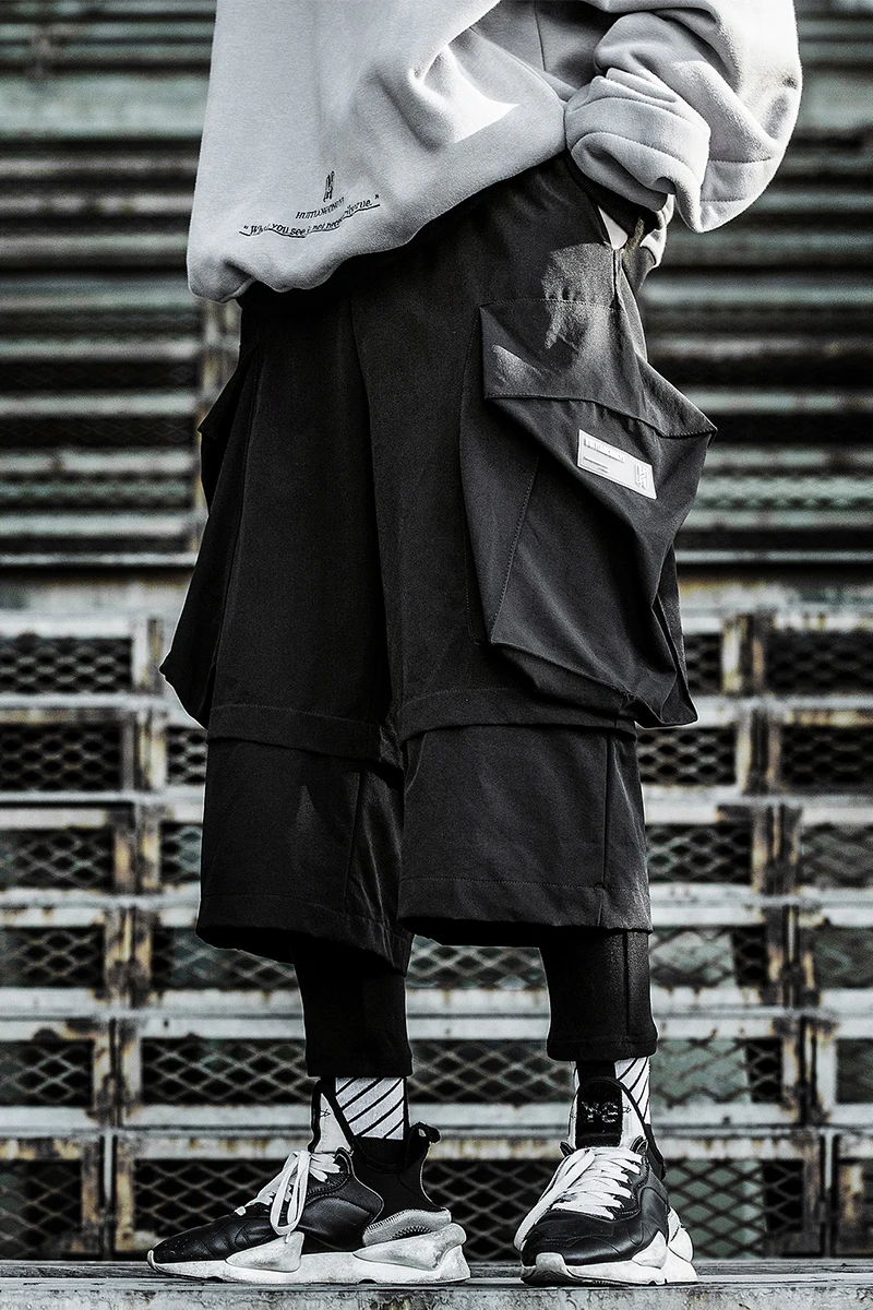 Мужские брюки карго в стиле хип хоп уличная одежда из 2 предметов султанки с