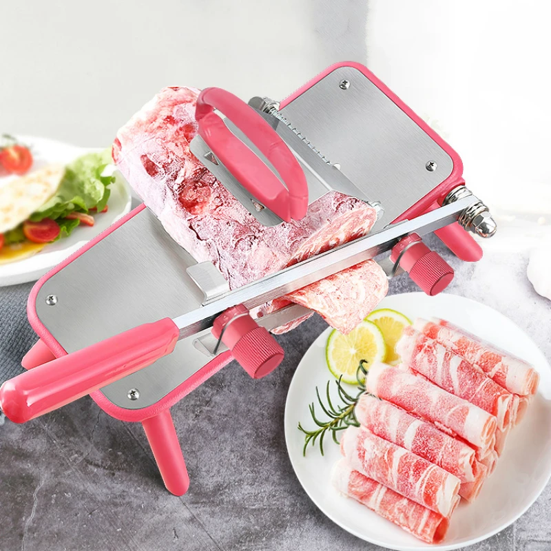 

Stainless Steel Manual Slicers Commercial Frozen Meat Fruit Vegetable Manual Slicers Food Trancheuse Household Gadgets DG50MS