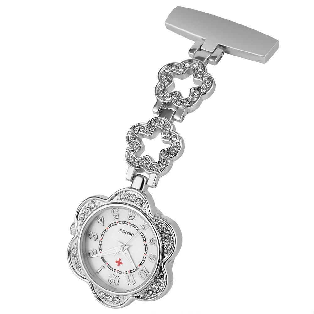 Часы женские карманные из нержавеющей стали розовое золото серебристые