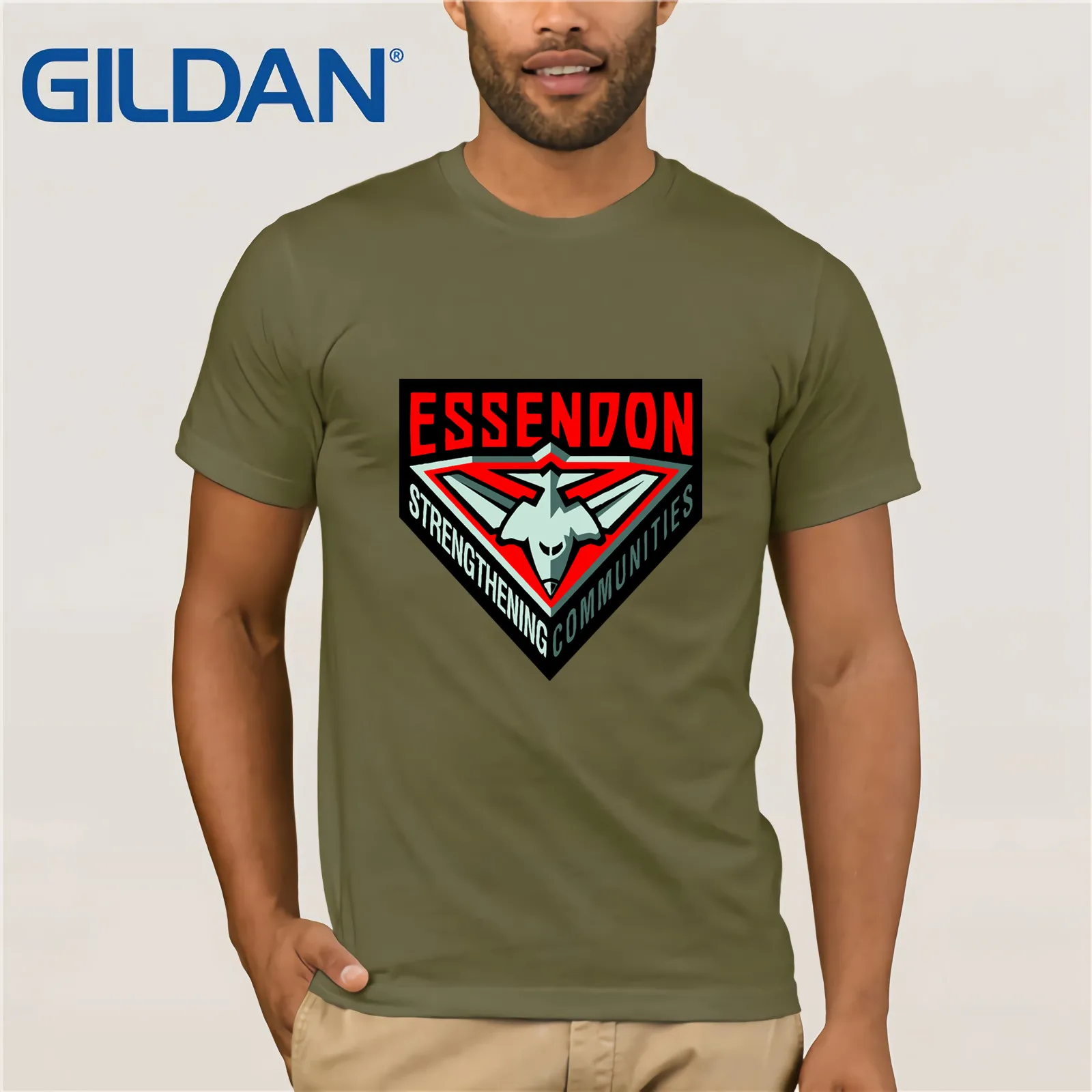 Essendon Bombers австралийский футболист Клуб Мужская футболка новый классический