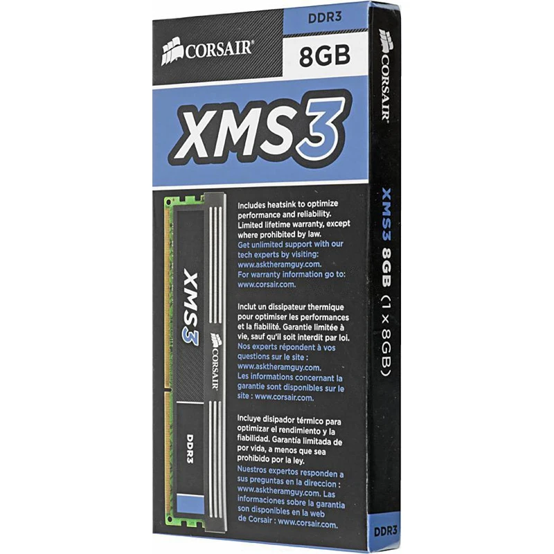 Память DDR3 8Gb 1333MHz Corsair CMX8GX3M1A1333C9 RTL PC3 10600 CL9 DIMM 240 pin 1.5В|Оперативная память| |