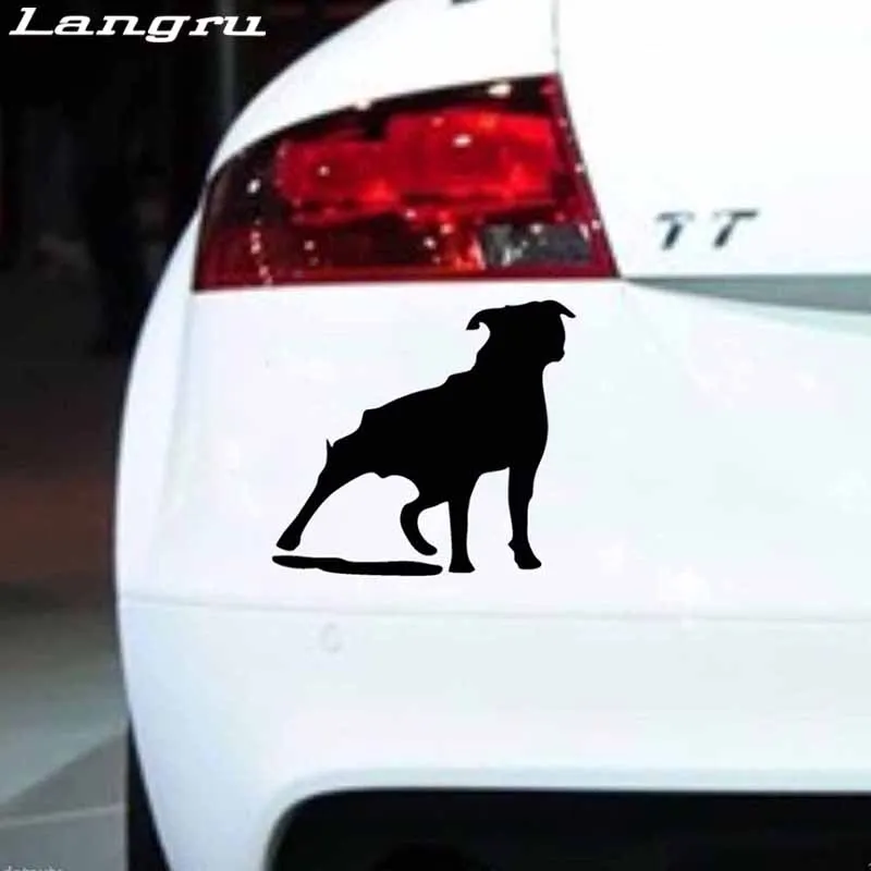 Langru 14 7 см * 13 3 индивидуальный стиль Стаффорд собака порода виниловые