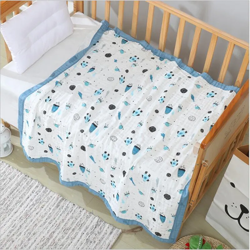 6 слоев марли для младенцев 110*120 см одеяло приема детское постельное белье марля