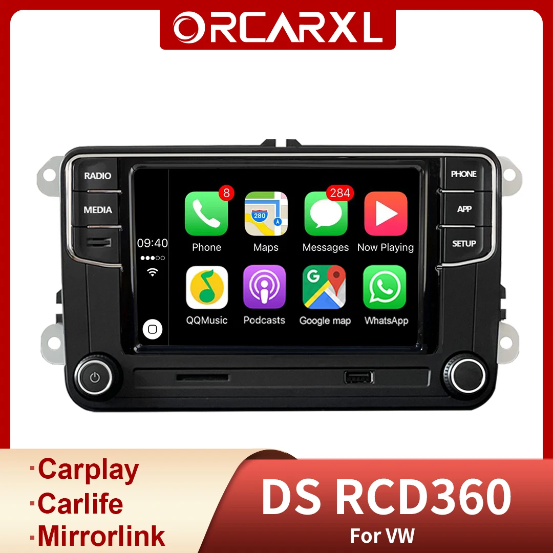 Автомобильное радио DS RCD360 Carplay 2 din MIB мультимедийный плеер MirrorLink стерео для VW Polo Golf