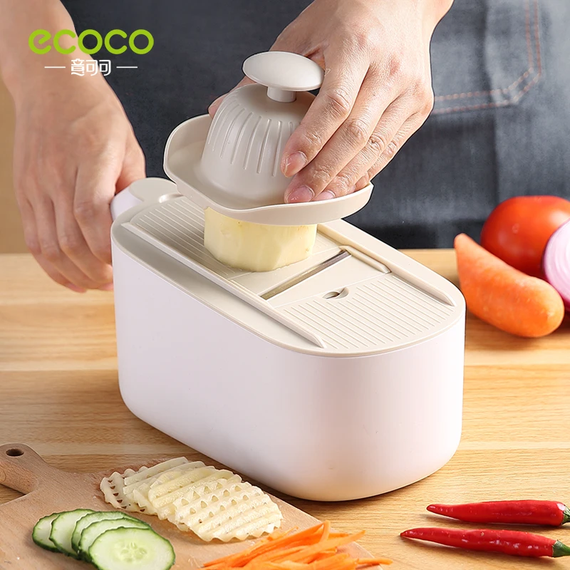 

ECOCO Multifunctional Vegetable Cutter Fruit Slicer Grater Shredders Drain Basket Slicers Gadgets Kitchen Accessories