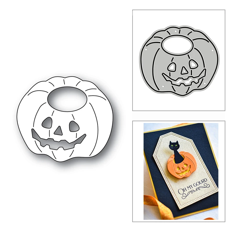 

New Spooky Pumpkin Lantern Shape 2020 Metal Cutting Dies for DIY Scrapbooking and Card Making Decor Embossing Craft No Stamps