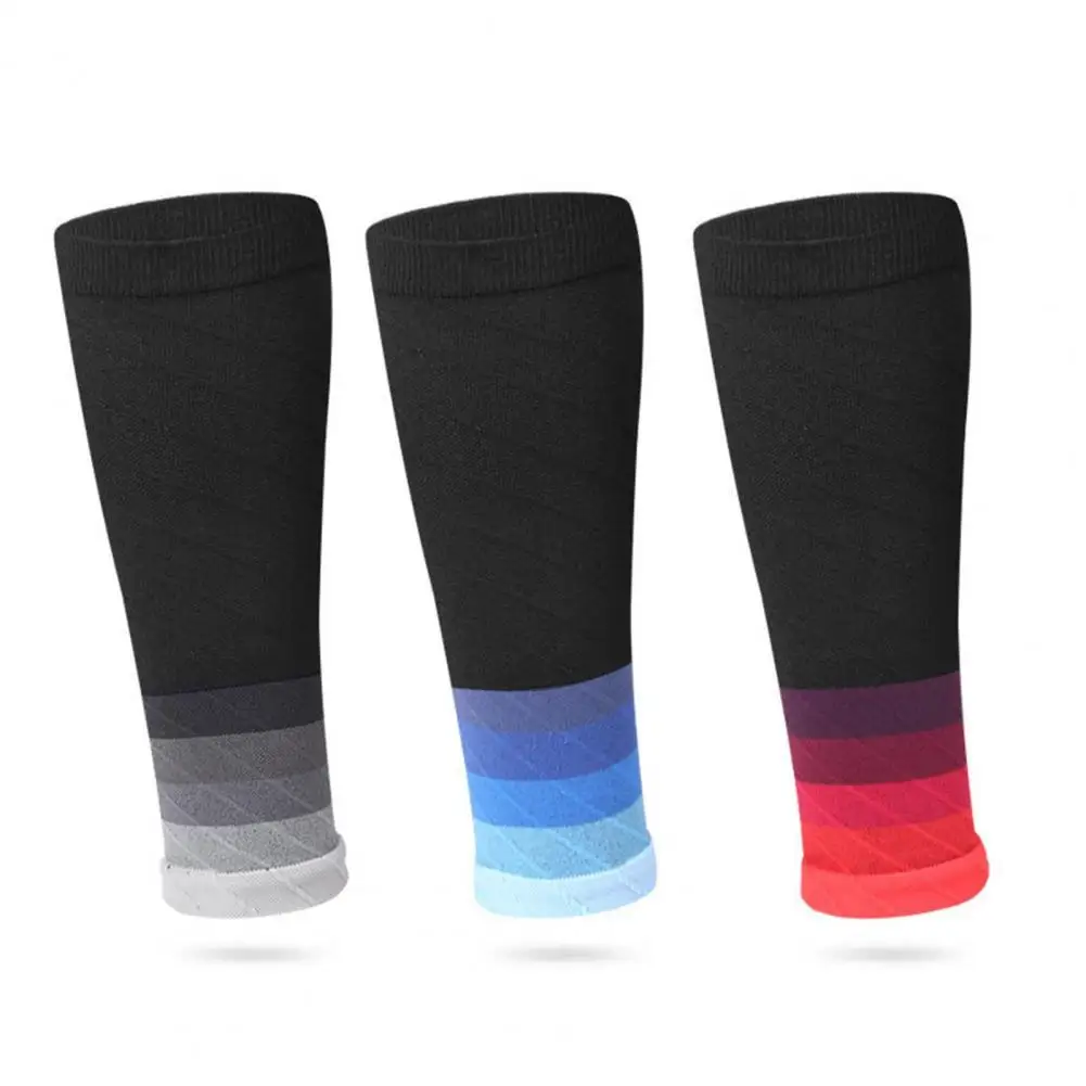 

2 pack unisex compression calf protector with sweat-absorbent leg cover outdoor sports breathable elastic socks