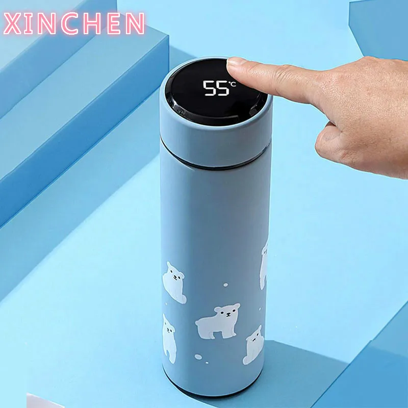 XINCHEN 450 мл светодиодный термос с температурой для кофе чая молока кружка термосы