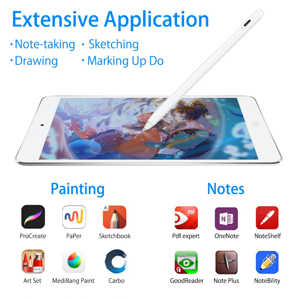 Универсальный стилус карандаш для IOS и Android iPad с блокировкой ладони Apple Pencil 2 1 Microsoft