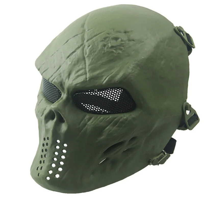 Skull Skeleton Full Face Halloween Party Mask Airsoft Army Games TPR Eye Shield for Cosplay Decor | Дом и сад