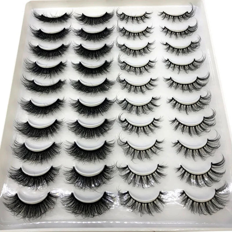 

New 20 pairs natural false eyelashes fake lashes long makeup 3d mink eyelashes eyelash extension mink eyelashes for beauty
