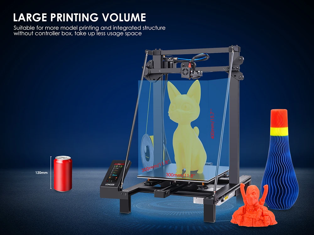 LONGER LK5 Pro 3D Printer High Precision Printing DIY 3d Printer Kit 4.3inch Full Color Touch Screen Build Size 300*300*400mm 3d laser printer