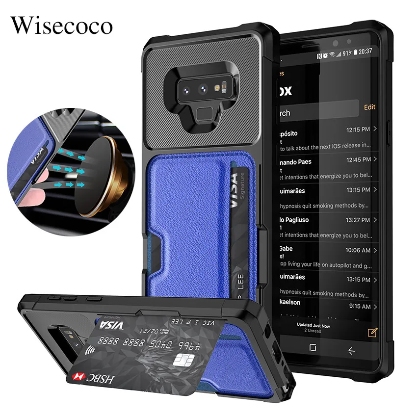 Роскошный кожаный кошелек для карт чехол телефона Samsung Galaxy Note 9 S9 s10 Plus S10e