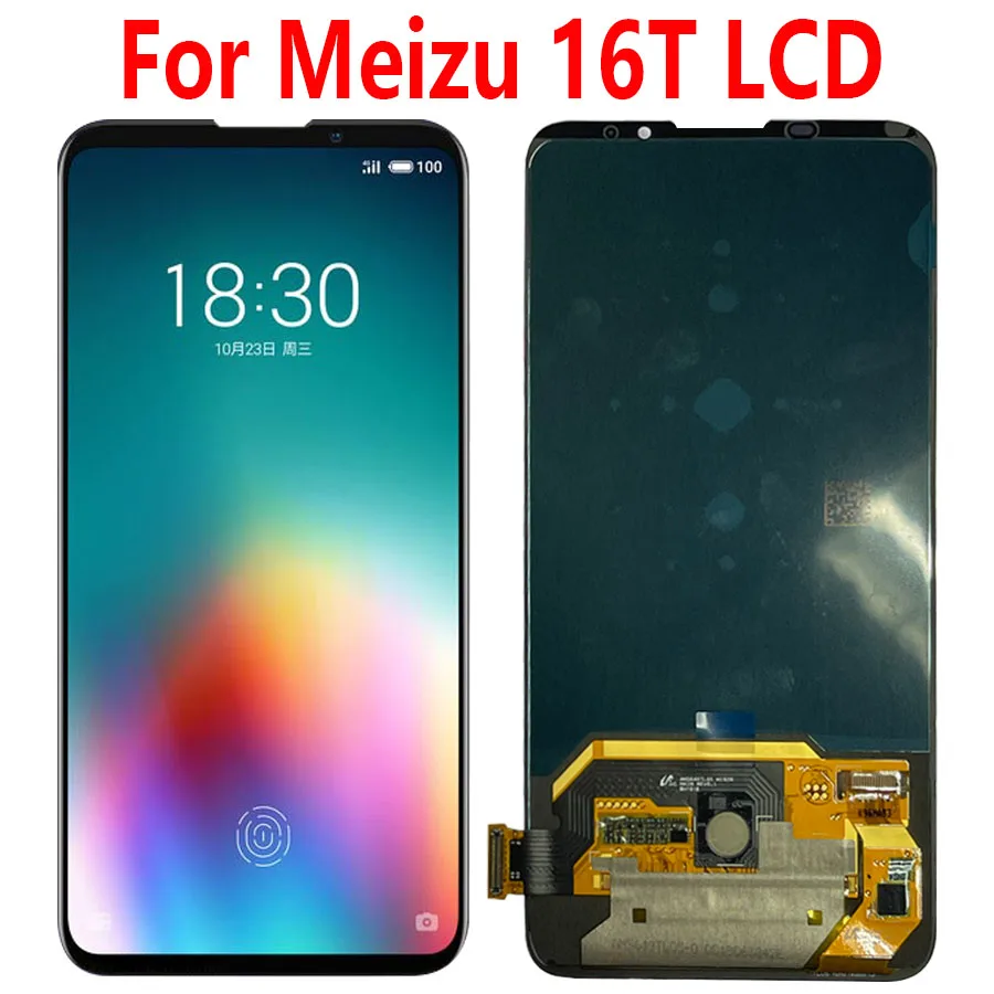 

6,5 ", 100% оригинальный ЖК-дисплей для Meizu 16T, скидка кодирующий преобразователь сенсорного экрана в сборе, замена для ЖК-экрана Meiz 16T