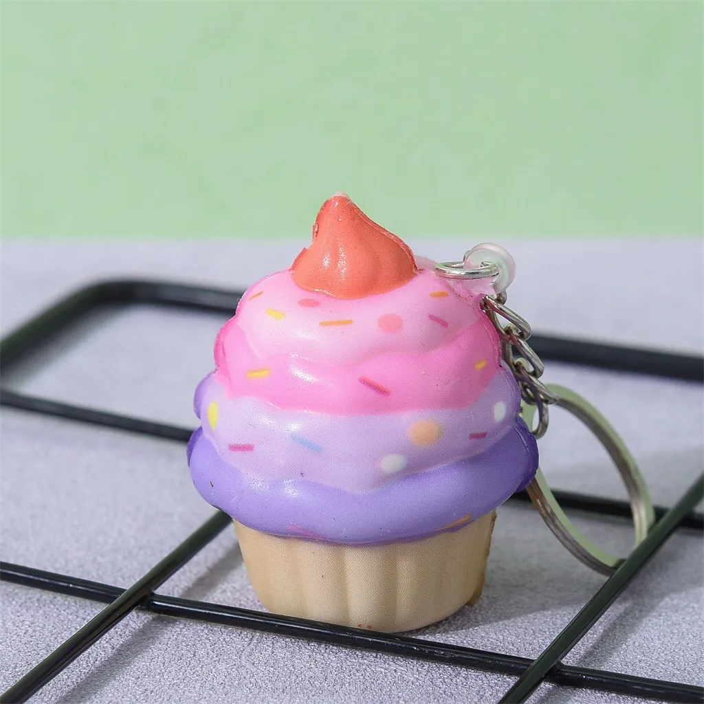 Kawaii плюшевый брелок снятие стресса игрушки милый медленно мороженое торт
