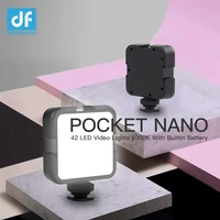 pocket nano 42 led mini video lights 6000k with builtin battery for photographer studio vlogging
