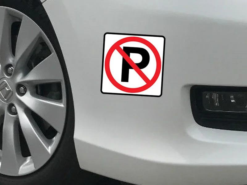 

Car Styling NO PARKING Stickers Vinyl Decal Warning Violation Towing car sign Car Sticker Waterproof 13cm x 13cm
