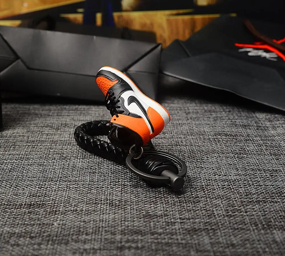 Персональный DIY Air Jordan " разбитая задняя панель" часть 1 3D кроссовок фигурный брелок сумка коробка Подвеска для пары Кукла аксессуар
