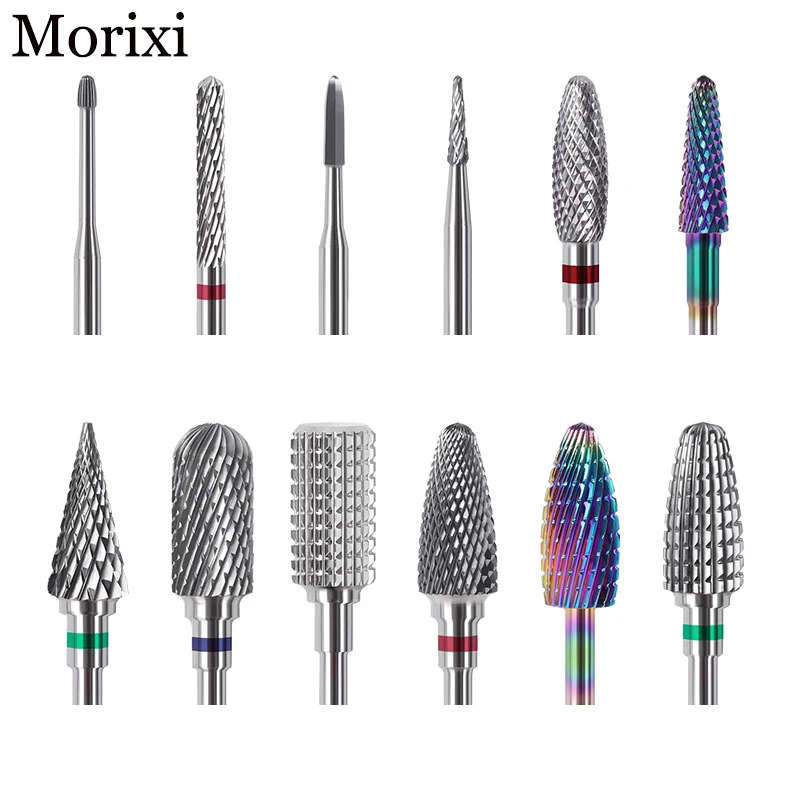 1 шт. сверла для дизайна ногтей радужные из нержавеющей стали круглые конические