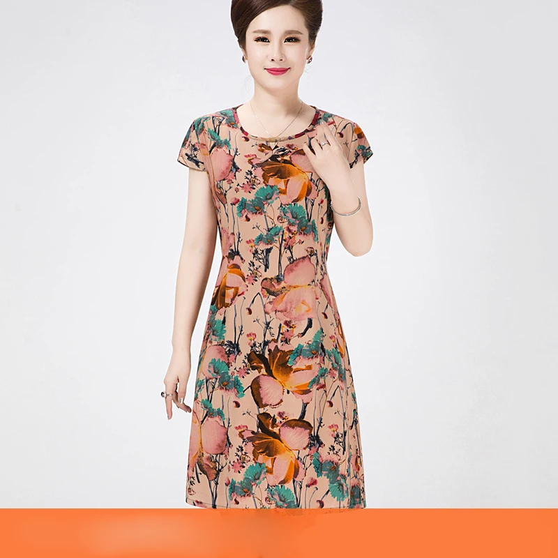 Женское пляжное платье в горошек элегантное хлопковое большого размера 5XL с