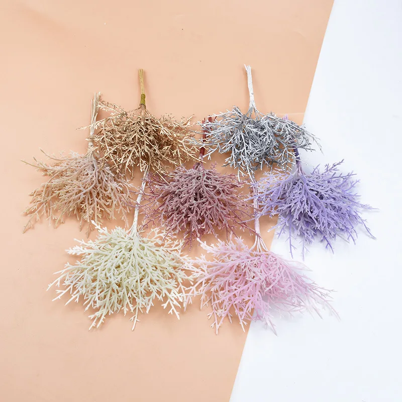 10 шт. искусственные растения разноцветные декоративные цветы для рождественской